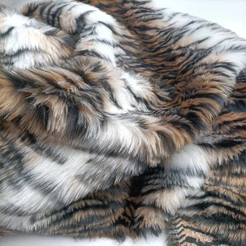 Imitation Tiger & Zebra Stripe Faux Fur Fabric, 2cm Pile, Performance Costume DIY Fabric, Half-Meter Length.