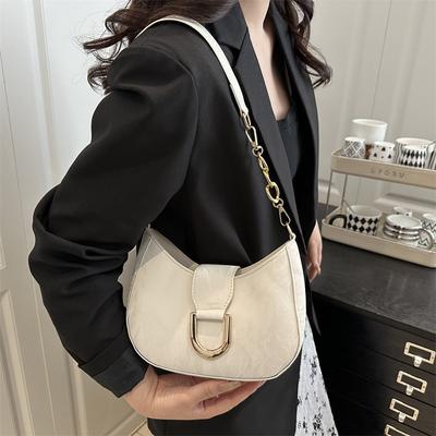 Mode Lässig Einfach Mode Frühling Neu Große Kapazität Retro Halbmond Unterarm Schultertasche Damen