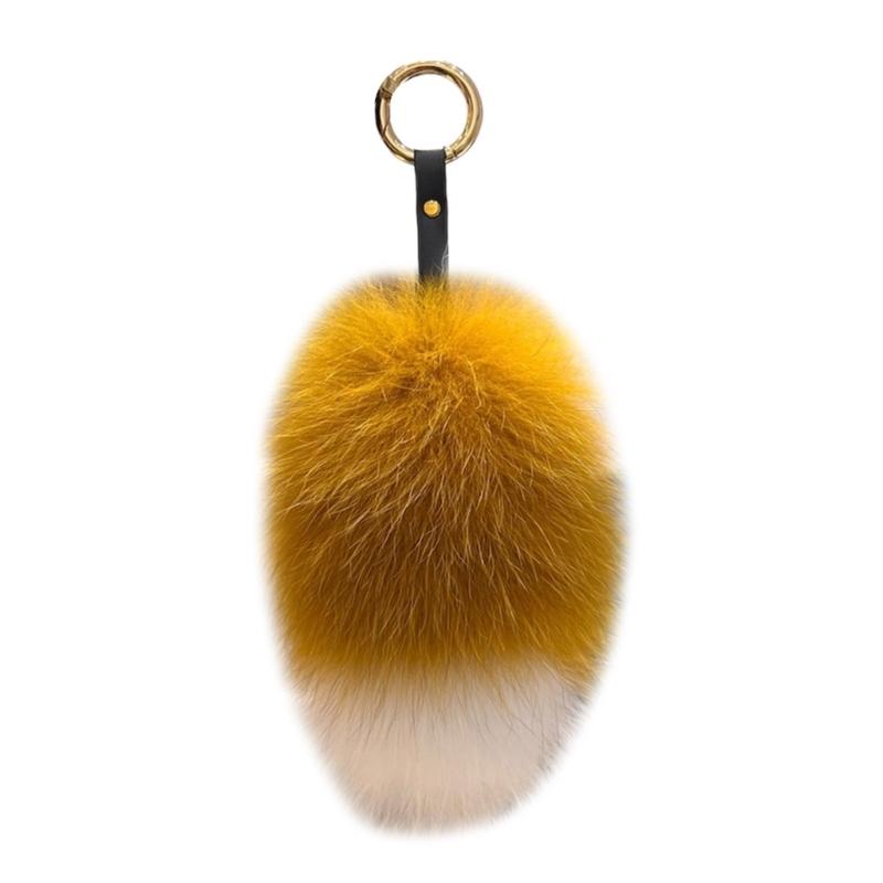 Faux Animal Tail Keyring Unique Key Charm Pendant Elegant Bag Decoration Colorful Pendant for Handbags and Backpacks