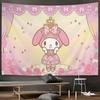 Cute Colors Anime Characters Printed Tapestry Sanrio My Melody Tapestry Room Decoration Home Decoration Bedroom Wall Hanging