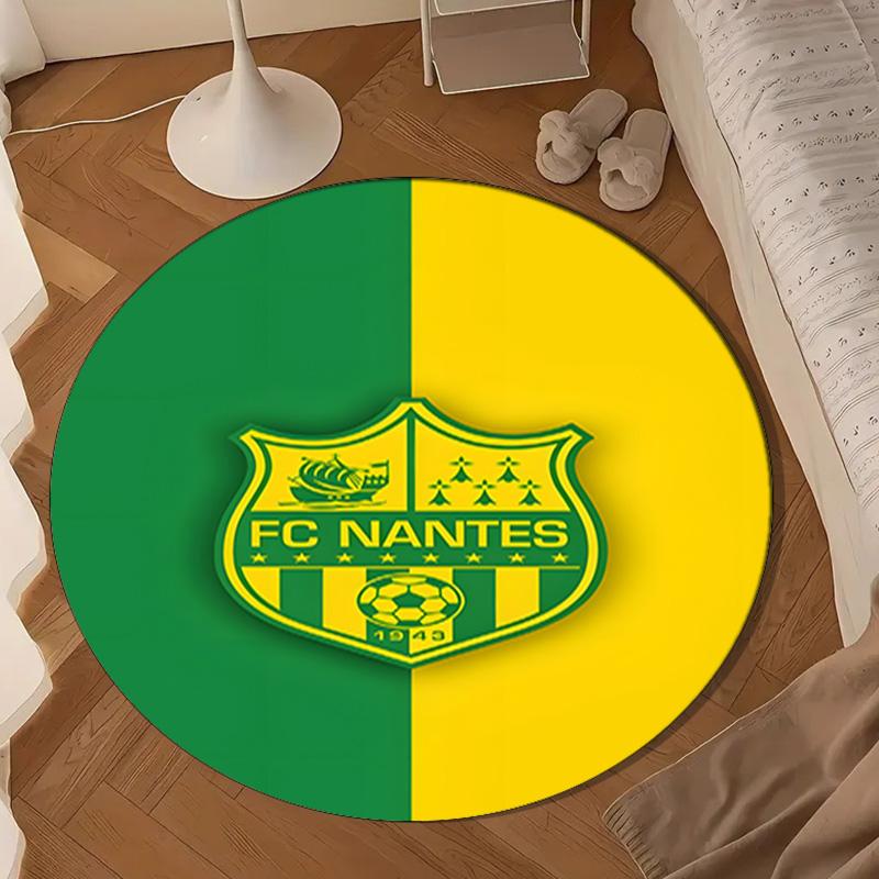 Fc Nantes Crest Design Round mat, Anti-slip Circle Carpet Chair rug For livingroom,Bedroom, doormat home decor Gift Christmas Gifts
