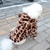 Warm Fleece Pet Hooded Coats Thickened Pet Padded Coat Fashion Dog Coat Jacket  Cat