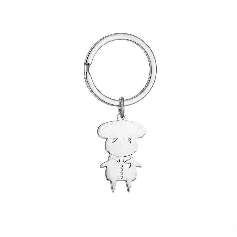 

Бумажный журавлик из овечьей шерсти Брелок из нержавеющей стали Простой милый дизайн Модный брелок Практичный легкий ежедневный подвес