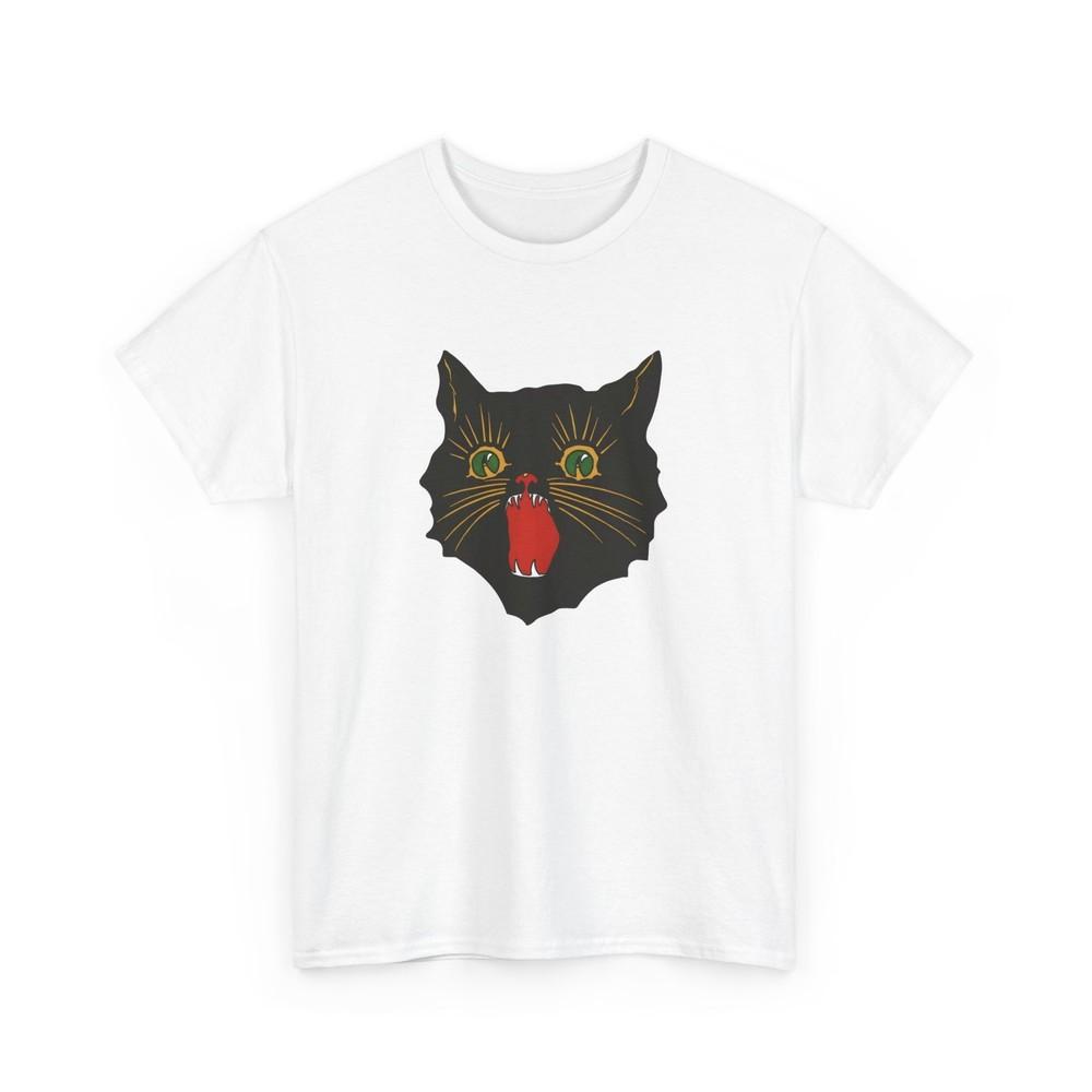 

vintage halloween cat reproduction tshirt L