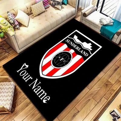 Tapis Sunderland Afc Nom Personnalisé Pour Salon Chambre Maison Décoration Canapé, Tapis de Sol Antidérapant pour Enfants