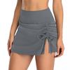 Women Solid Color Drawstring Quick Dry Plain Boxer Swim Trunks For Swimming