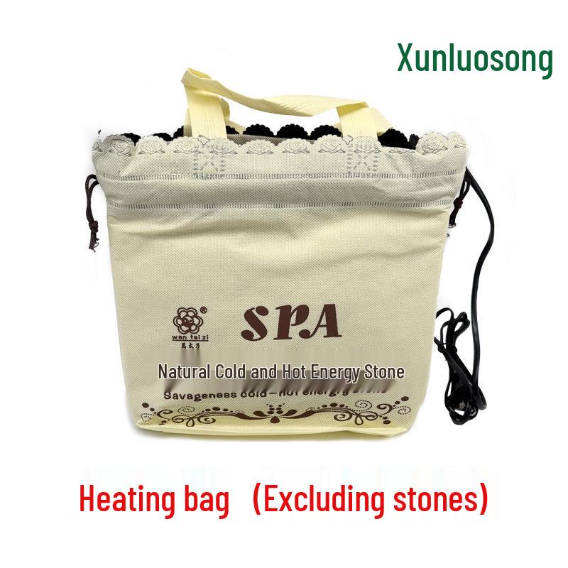 20-Piece Volcanic Massage Stone Set with Essential Oil Warmer & Aluminum Heater