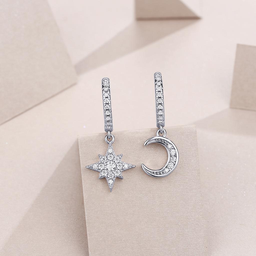 S925 Tremella Ring Moissanite New Long Earrings Jewelry