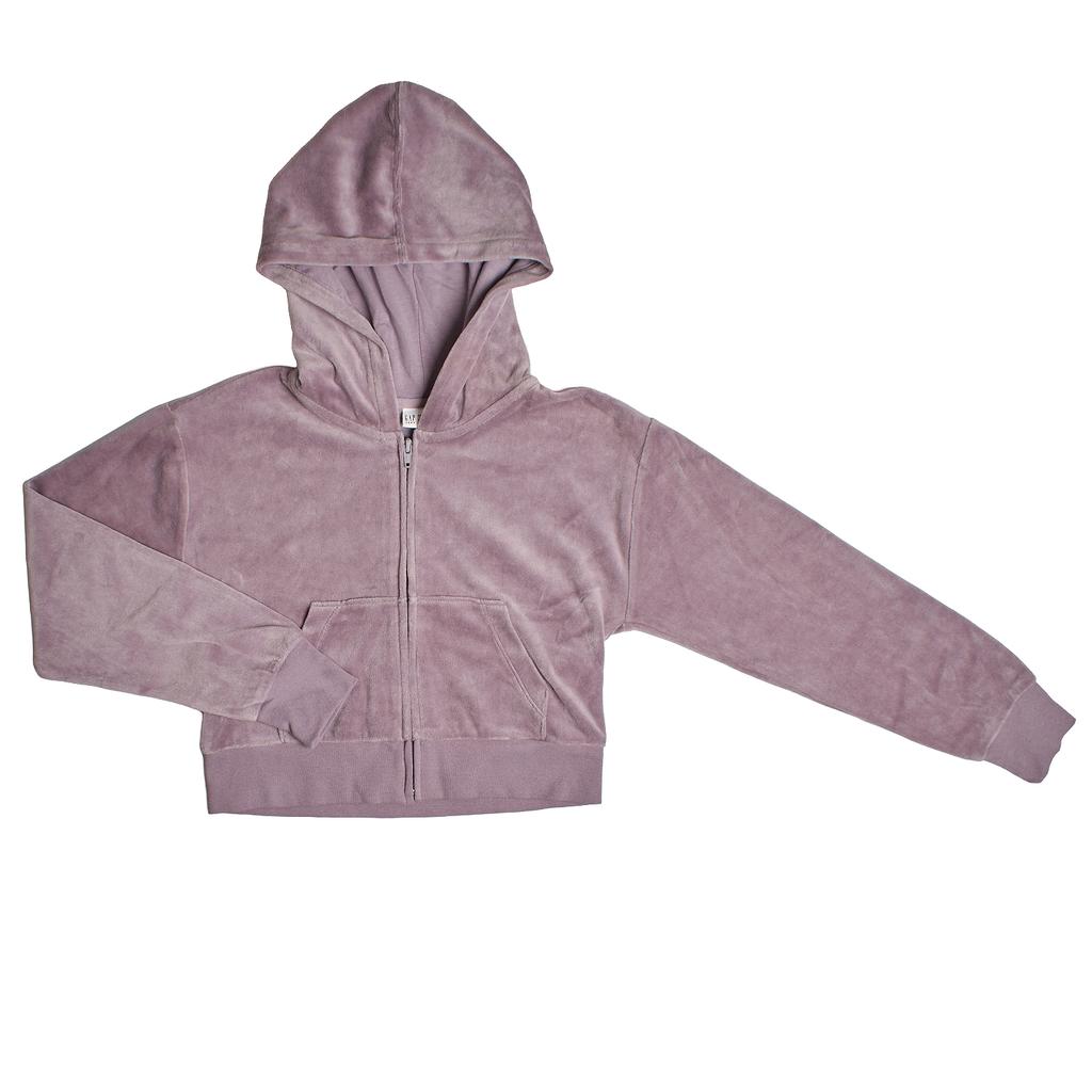 Velvet Hoodie with Zip 759574 for Girl