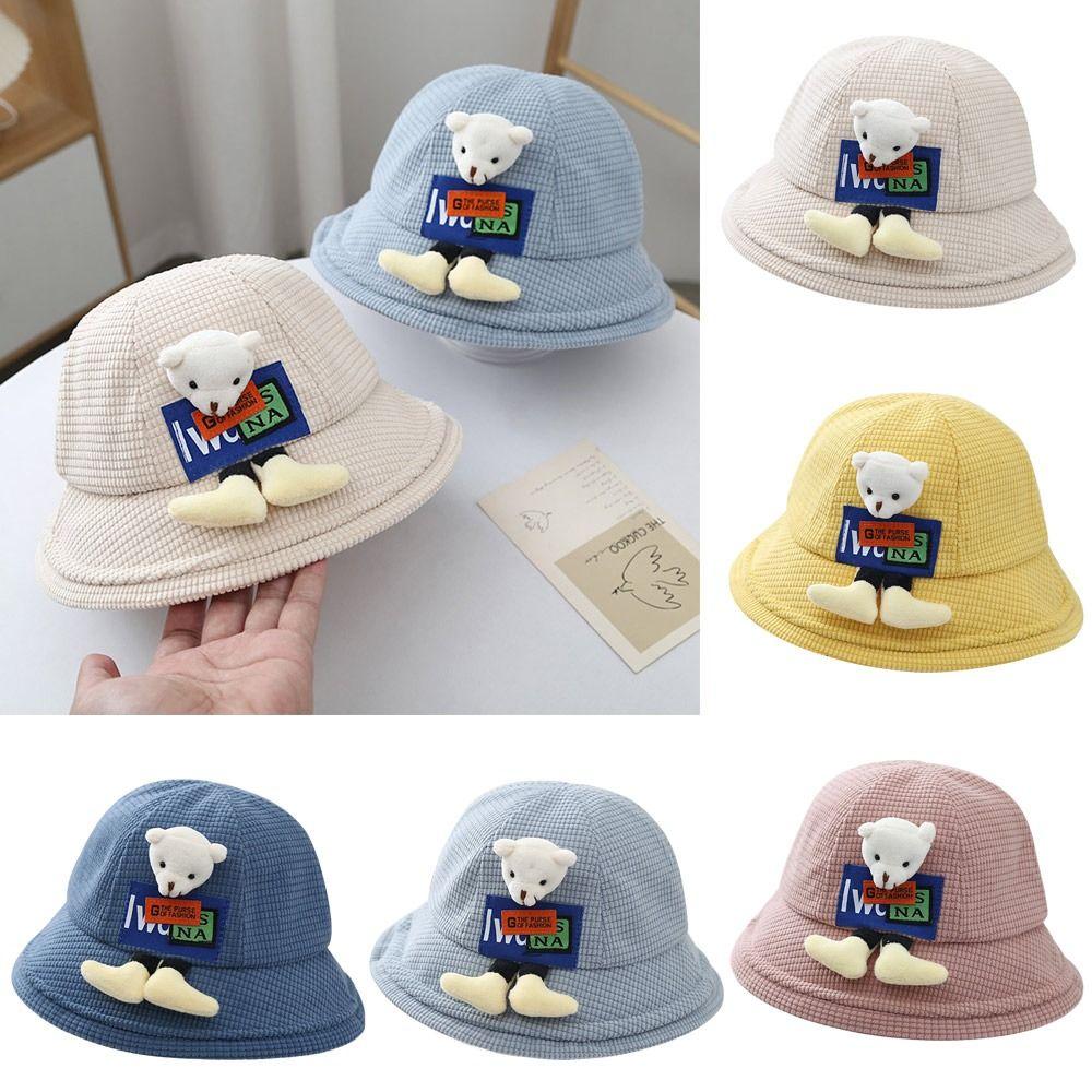 

1-4 Years Old Cartoon Baby Thickened Fisherman s Hat Wide Eaves Baby Basin Hat Children s Sun Hat