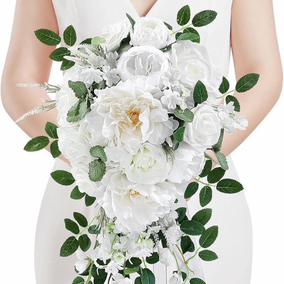 Simulation Water Drop Shaped Bridal Bouquet European Wedding Photo Props Wedding Fake Bouquet