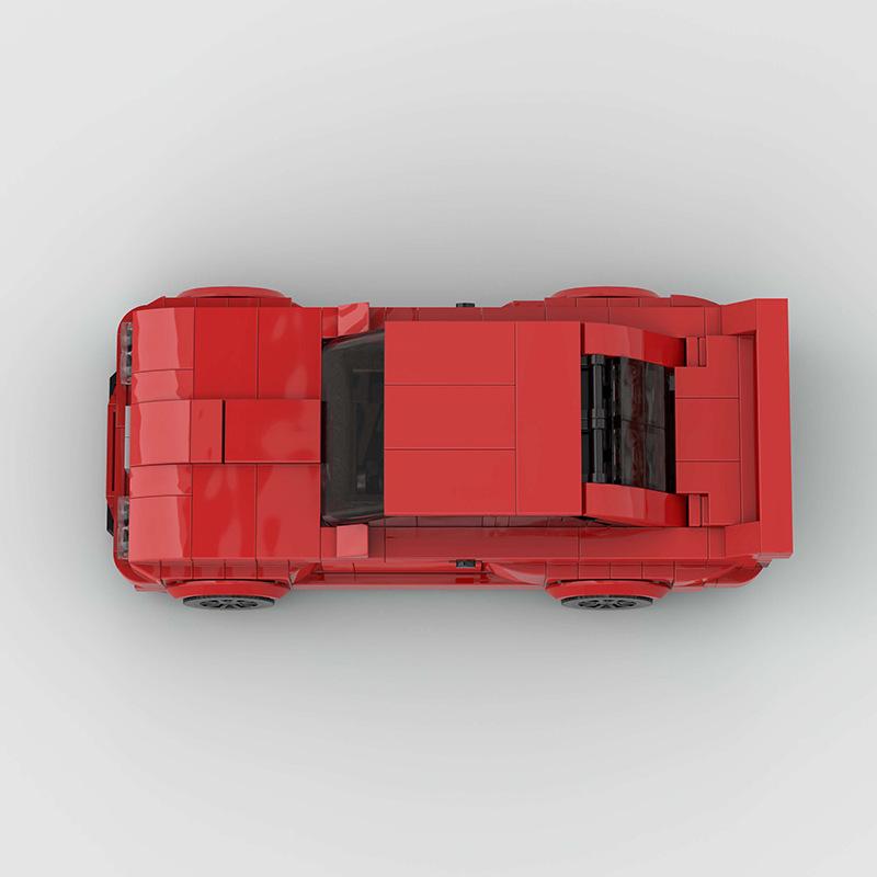 Red Sports Car DIY Puzzle: Compatible Lego Small Bricks Educational Building Blocks Toy for Children