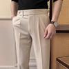 High Quality Spring, Summer and Autumn Harlan Nine-point Men's Pants Trendy Brand Drape Suit Pants Slim-fitting Small Feet Men's Casual Pants