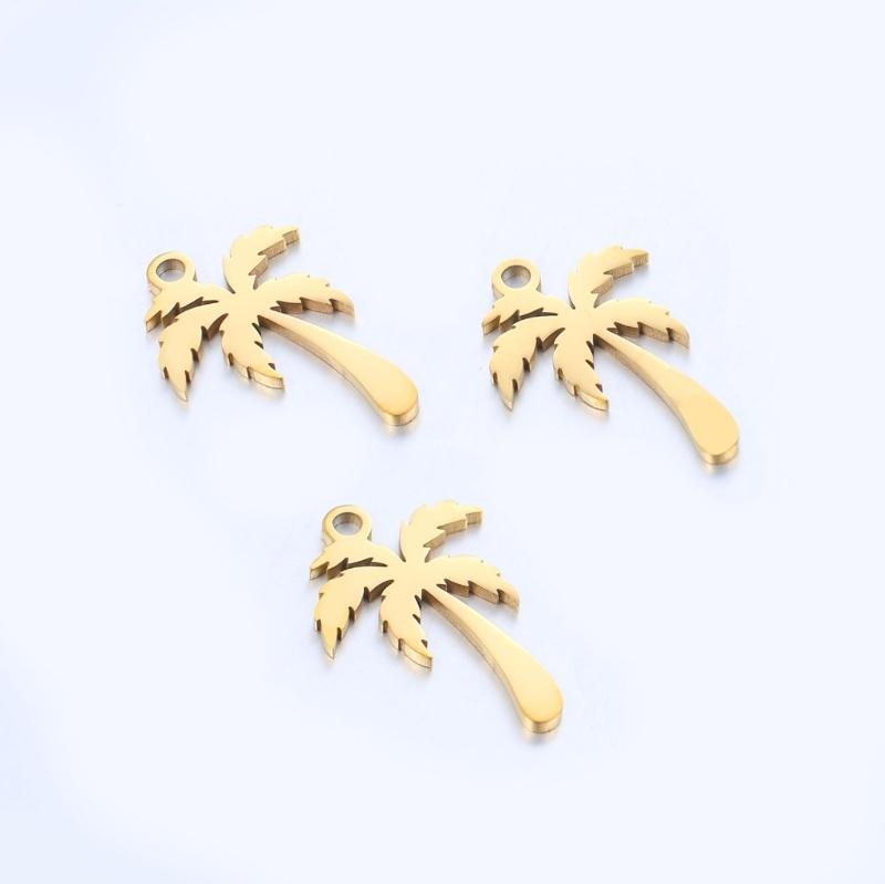 Pack of 5 Stylish Coconut Tree Jewelry Charm Decoration for Craft Supplies and Personalize Accessories Creation Use