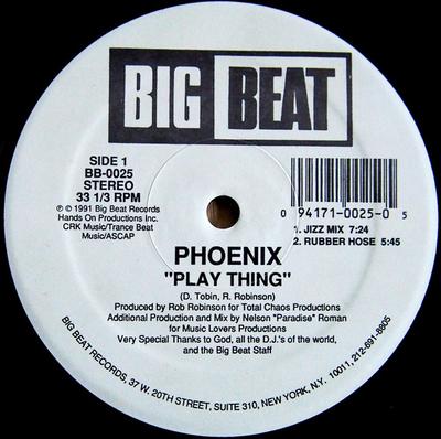 12inch Record PHOENIX - Play Thing BB0025 Big Beat 1991 US Dance & Electronica Used