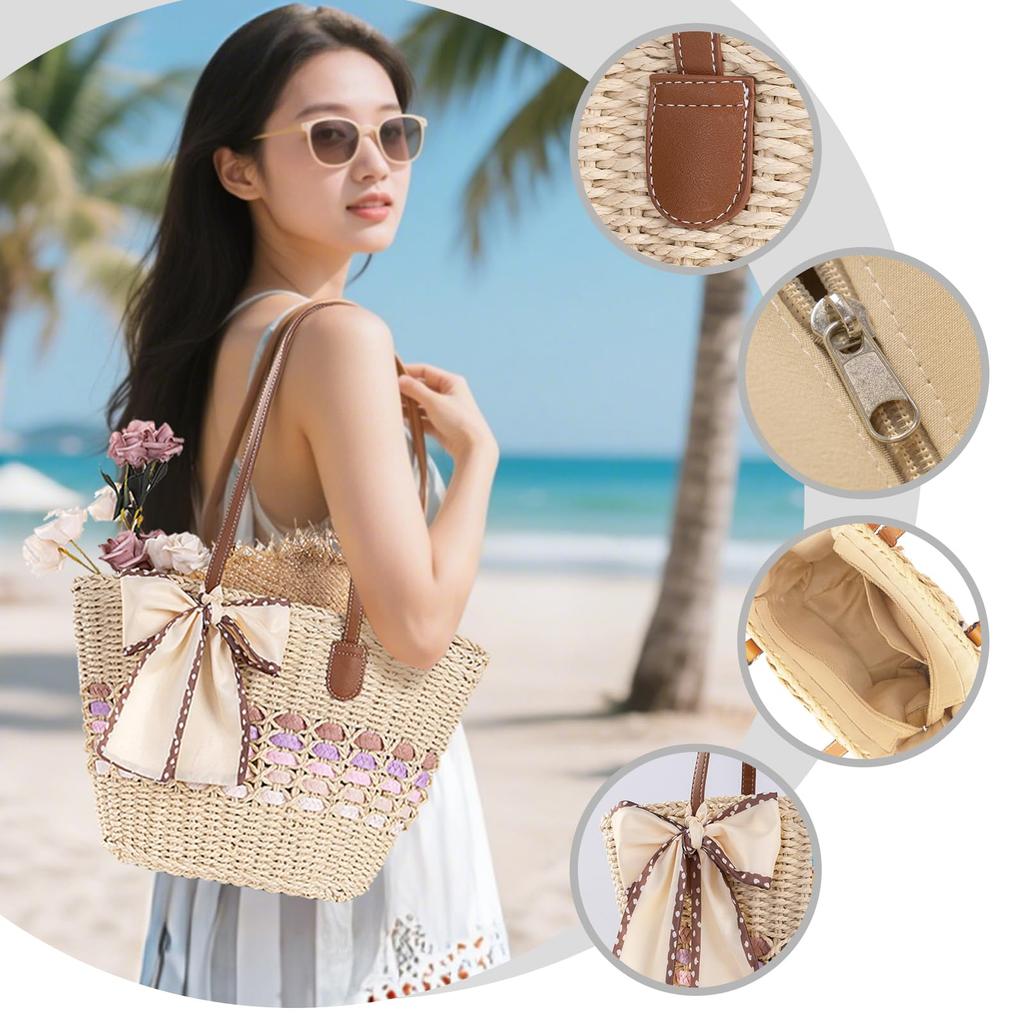 Boshiho Tote Basket Large Summer Bag for Fireworks and the Perfect for Forest Girls and Birthdays Women's Bag Lightweight, Capacity, Yukata,