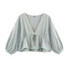 European and American Style, New Women's Clothing, Foreign Style, Fashionable Holiday Style Embroidered Top 3564071