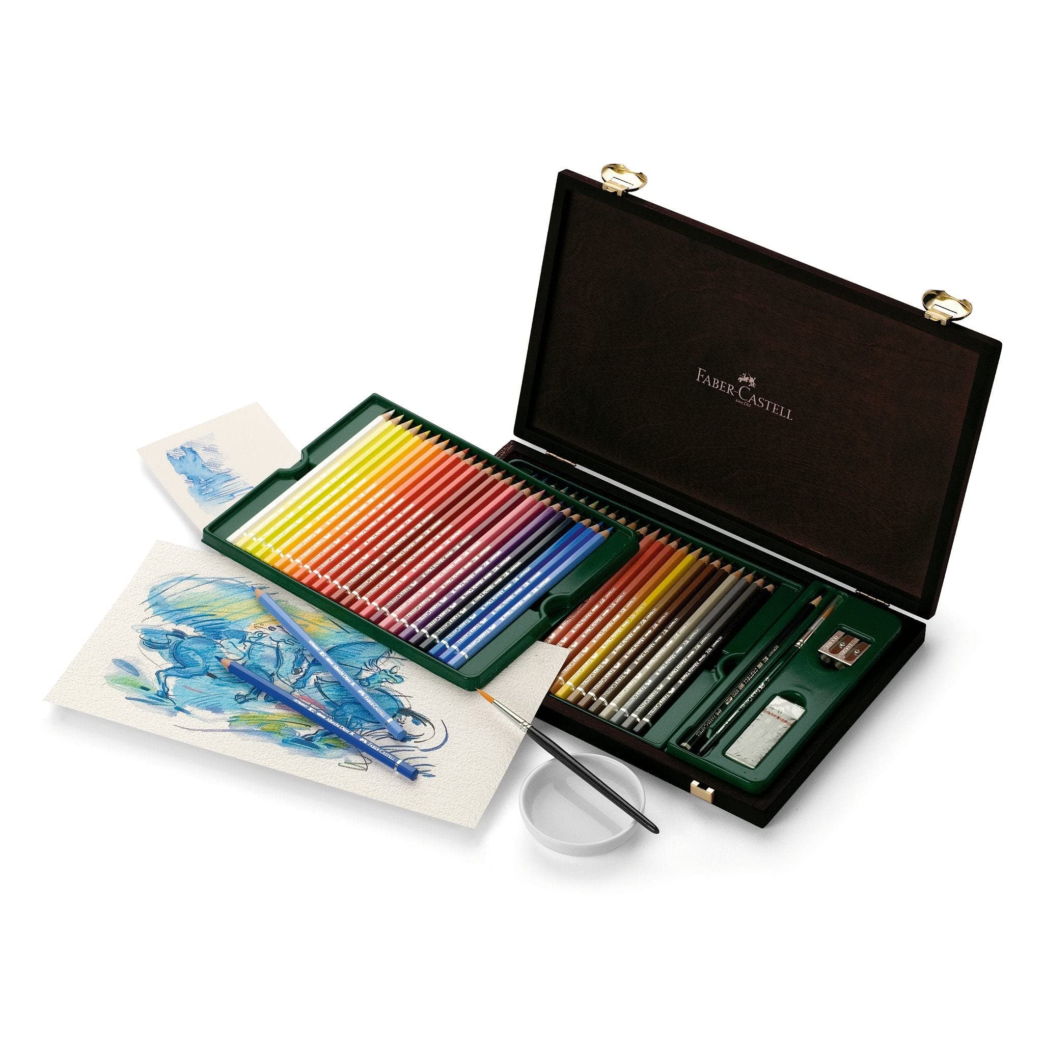 

Набор акварельных карандашей Albrecht с аксессуарами и деревянным пеналом 117506, 48 цветов, [Официальный продукт]