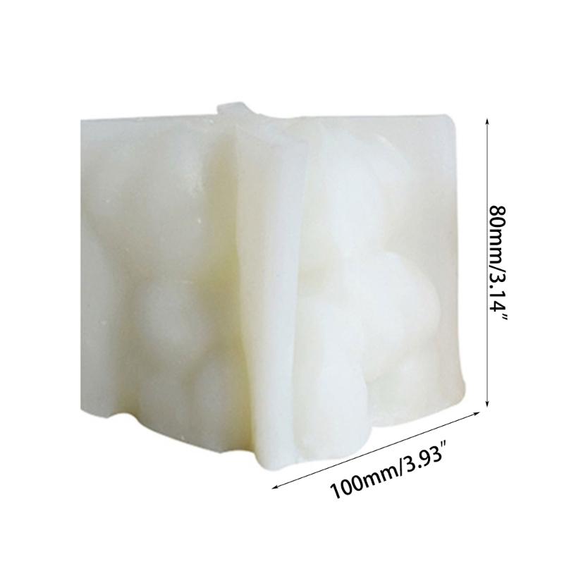 Soft and Durable Silicone Cartoon Bear Candle Mold for Art Project Making Unique Candle or Aromatherapy in Home