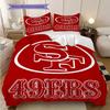 San Francisco 49ers Pattern Bedding Quilt Set Quilt Cover Pillowcase Home Decoration Birthday Gift (1 * duvet cover + 2 * pillowcase, without core)