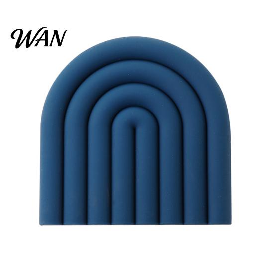 Durable Potholder for Daily Use Rainbow Silicone Pot Mat Heat Resistant Trivet Hot Dishes High Temperature Non-Slip Table Placemat Kitchen Home