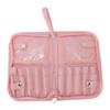 Foldable Stand Up Makeup Brushes Organizer Water Proof Large Capacity Portable Cosmetic Brush Bag for Travel Pink