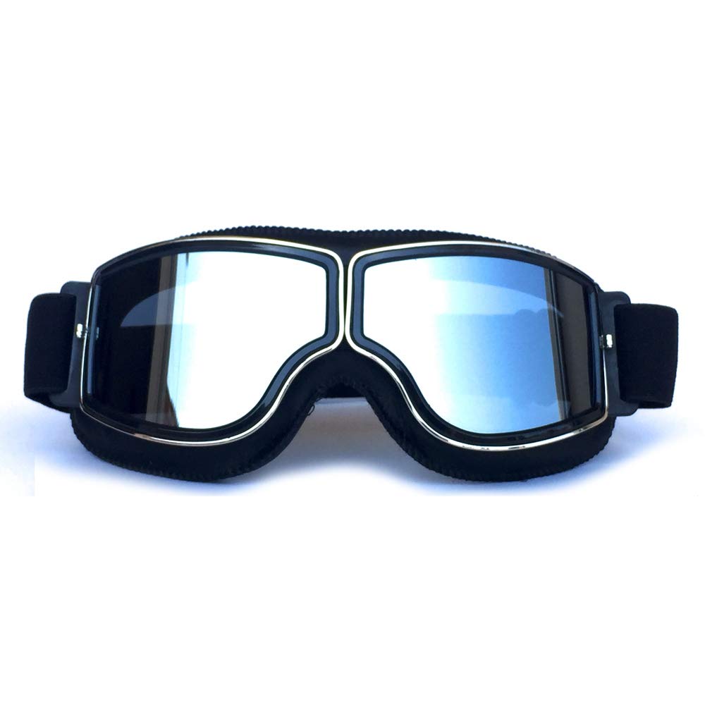 HONCENMAX Vintage Goggles, Anti-Fog UV Protection, Motorcycle Goggles, PC Lens, Multi-Purpose Use, Protective Glasses,