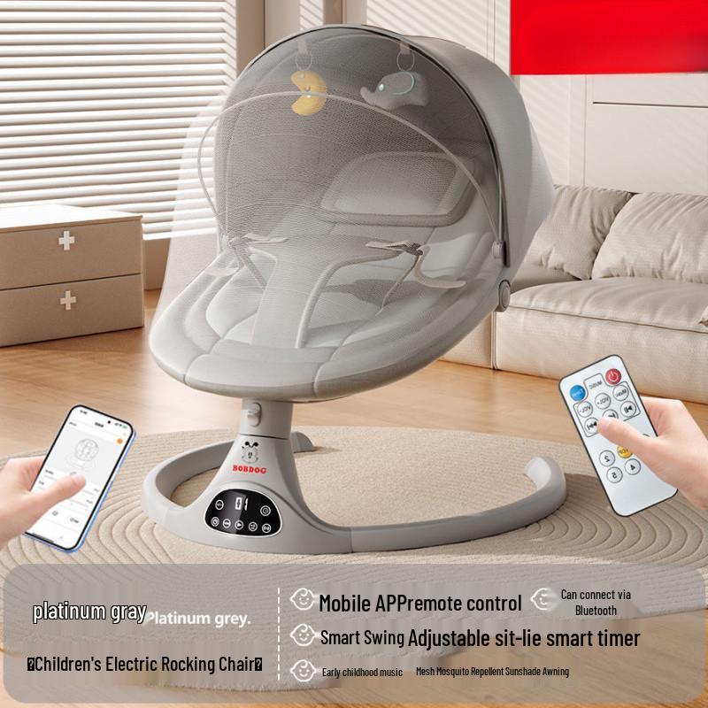 Bobodou Baby Electric Rocking Chair - Newborn Soothing Sleeper & Cradle Rocker