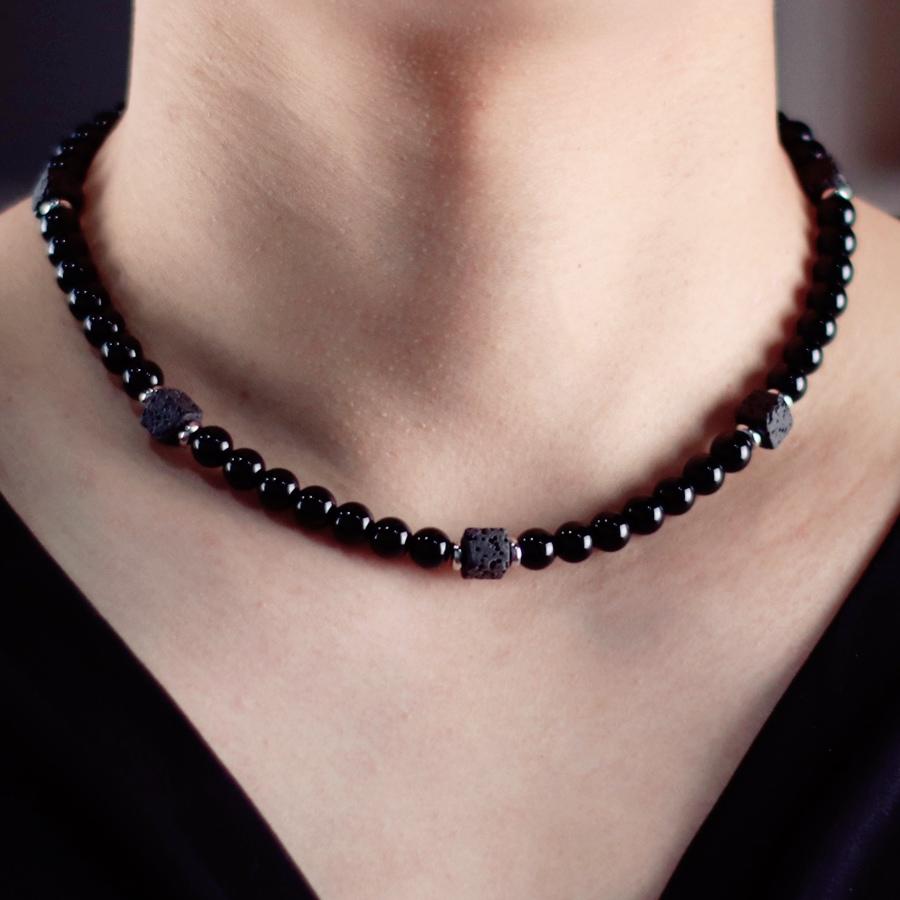 New Mens Short Necklace Natural Stone Healing Accessory Fashion Jewelry Gift For Him 8mm Onyx Obsidian Stone Neck Accessories