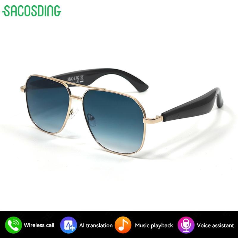 Smart Glasses 100  Online Language AI Automatic Dialogue Translation Bluetooth Glasses With Speaker Sports UV Protection