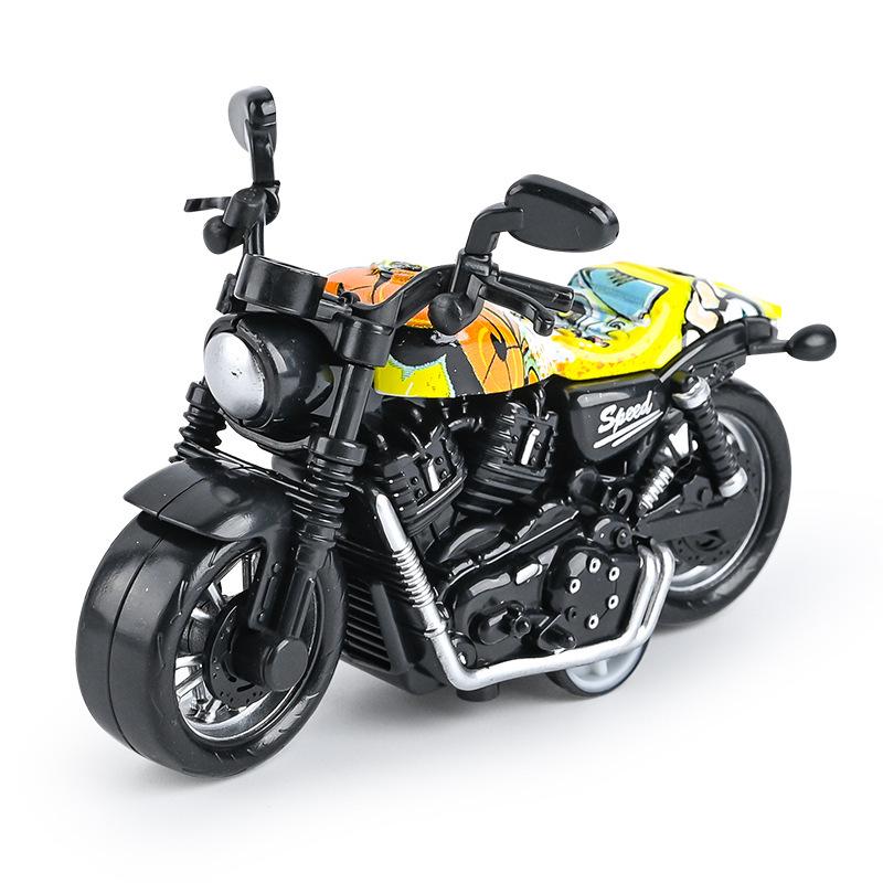 Trendy Mini Motorcycle Keychain Pendant: Cool Model Figurine Car Keyring Toy