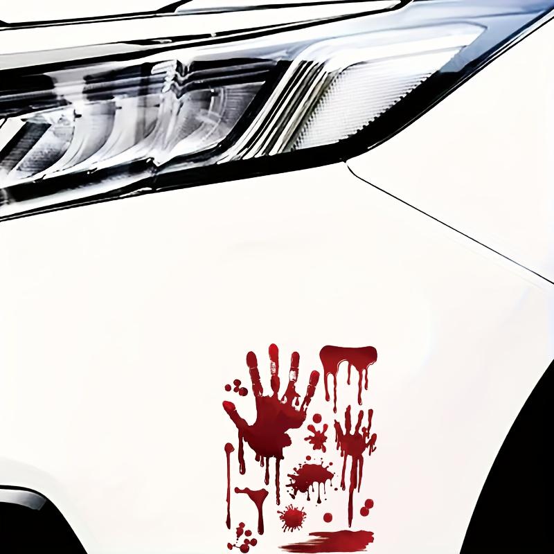 1 sheet Halloween Blood Splatter Vinyl Decal- Self-Adhesive, Glossy Finish, Irregular Shape, Cartoon Theme, Car Accessories
