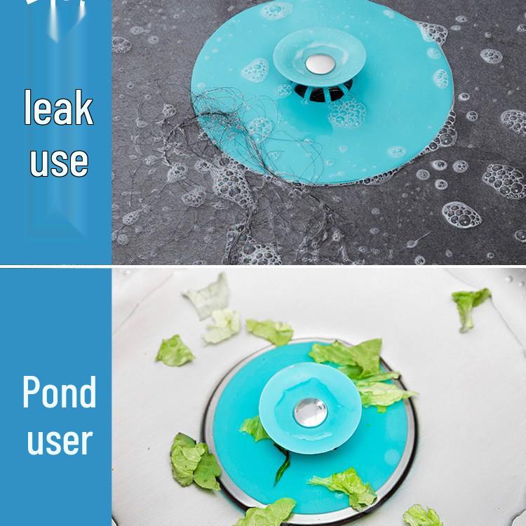 

Press-Type Sink Drain Cover and Odor Blocker 2-pack grey - sink & floor drain