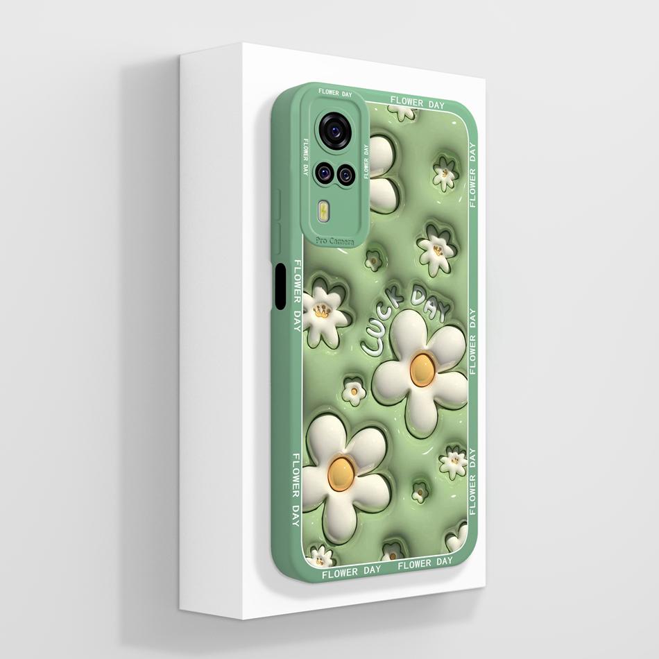 Per Vivo Y51 Y51A Y53S Y31 Y33 Custodia Squisita Cover Posteriore per Telefono Per Vivo Y 51(2020) Y 31 (2021) Cover Morbida in Silicone Liquido