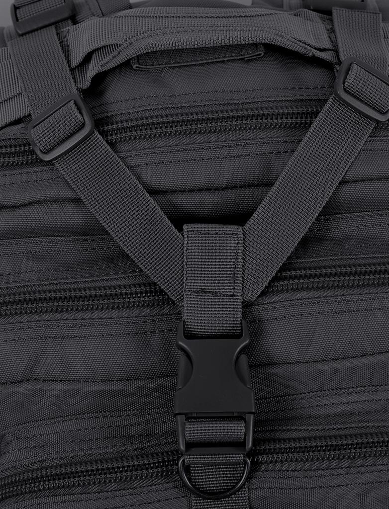 Backpack 3P Tactical MOLLE Waterproof Lightweight Outdoor Military Type Rucksack Daypack Black 37L [Cybotron] U.S