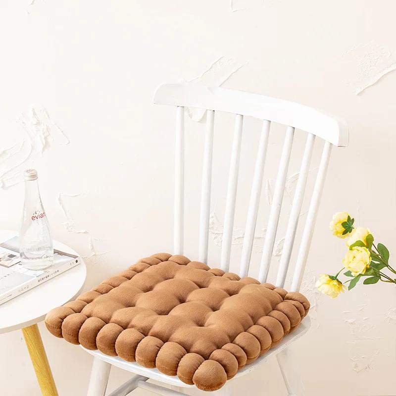 Biscuit Shape Cushion Soft Stuffed Cookie Cushion Creative Pillow Chair Car Seat Pad Home Sofa Decor Cookie Tatami Back Cushion