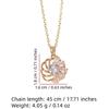 Flower Shape Pendant Necklace for Women Golden Stainless Steel Clavicle Chain Wedding Party Daily Wear Jewelry Accessories