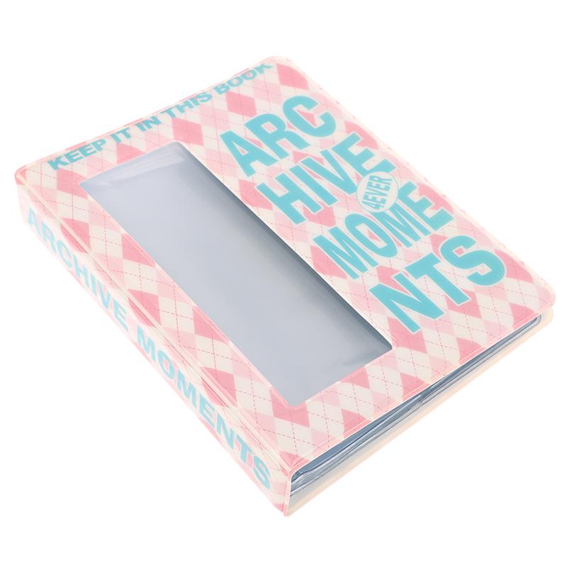 

Cute Cartoon 4 Continuous Shooting Photo Albums Pvc Clear Pockets With Inner Page Photo Album Holder 64 Pockets розовый