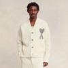 AMI New Autumn and Winter Silver Love Alpaca Wool Blend Soft and Sticky Couple Cardigan Knitted Sweater