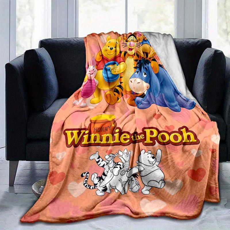 1pc. Cute Winnie The Pooh Cartoon Blanket, Soft Throw Blankets, Warm Cozy Bedding Cover for Couch Sofa Bedroom Living Room, Perfect Gift for