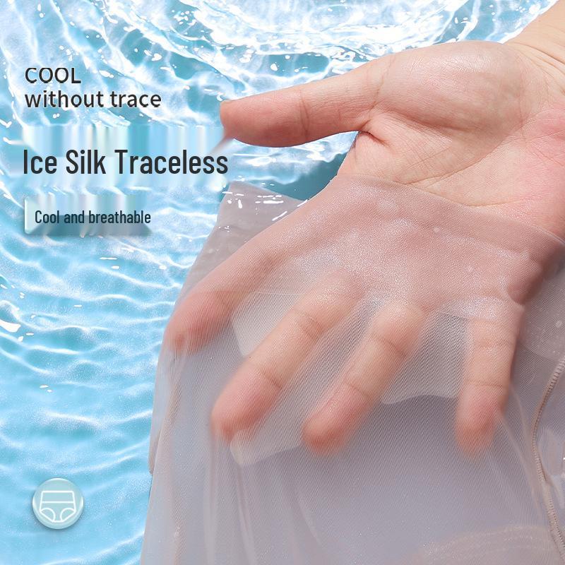 Nahtlose Damen-Shorts aus Eisseide mit hohem Bund und Bauchkontrolle