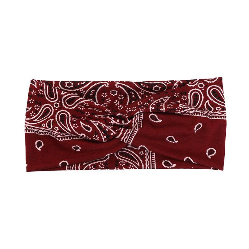 Vintage Solid Cross Wide Knotted Headbands for Women Extra Large Turban Workout Elastic Headband Fashion Yoga Hair Band Hair Accessories