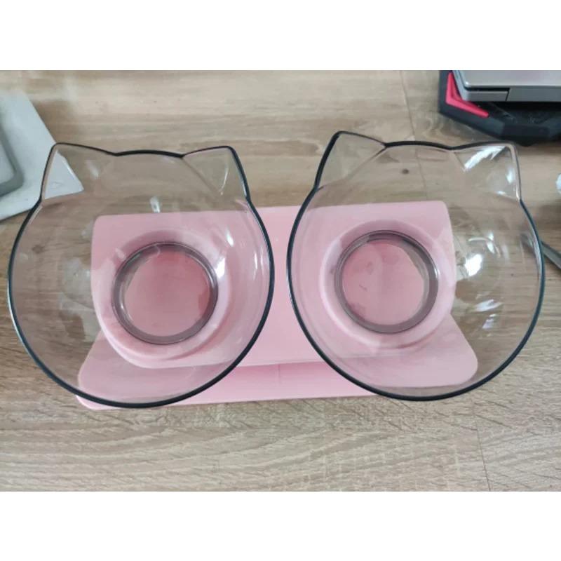 Antypoślizgowa podwójna miska dla kota miska dla psa ze stojakiem karmienie zwierząt miska na wodę dla kotów karma dla kotów miski dla zwierząt karmnik dla psów artykuły do karmienia