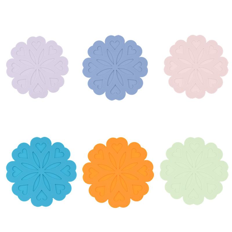 Blumen-Silikon-Wärmeisolationsmatte Hitzebeständige Silikon-Tischunterlage Untersetzer Topfunterlage Verbrühschutz-Wärmeisolationsmatte Silikon