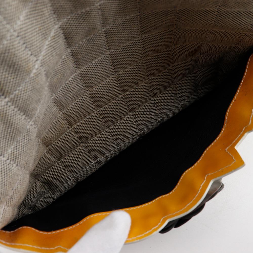 Chanel Camellia NO5 Tote Bag Chocolate Bar Chain Tote Gray/yellow Canvas Women Used