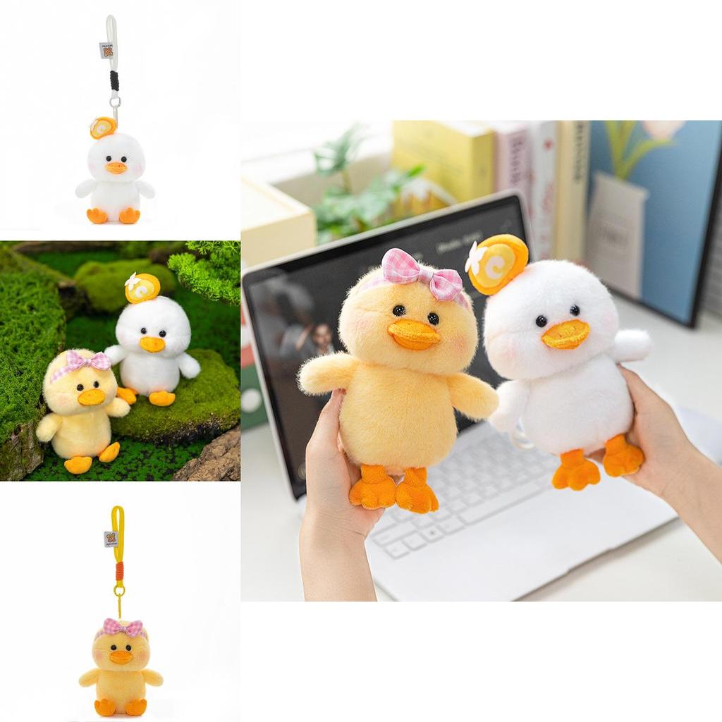 Small Duck Plush Toy Keychain With Soft Short Plush For Bag Decoration