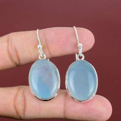 Orecchino Acquamarina Gioiello Pietra Preziosa Naturale Orecchini Stile Unico Orecchino Argento Sterling 925 Orecchino Fatto a Mano Gioiello Acquamarina Per Regali