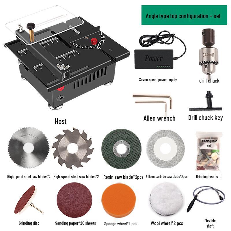 Kompakte Tischkreissäge: Präzisions-Mini-Elektrosäge für Heimwerker, Holzbearbeitung, Acryl-, PVC-Zuschnitt