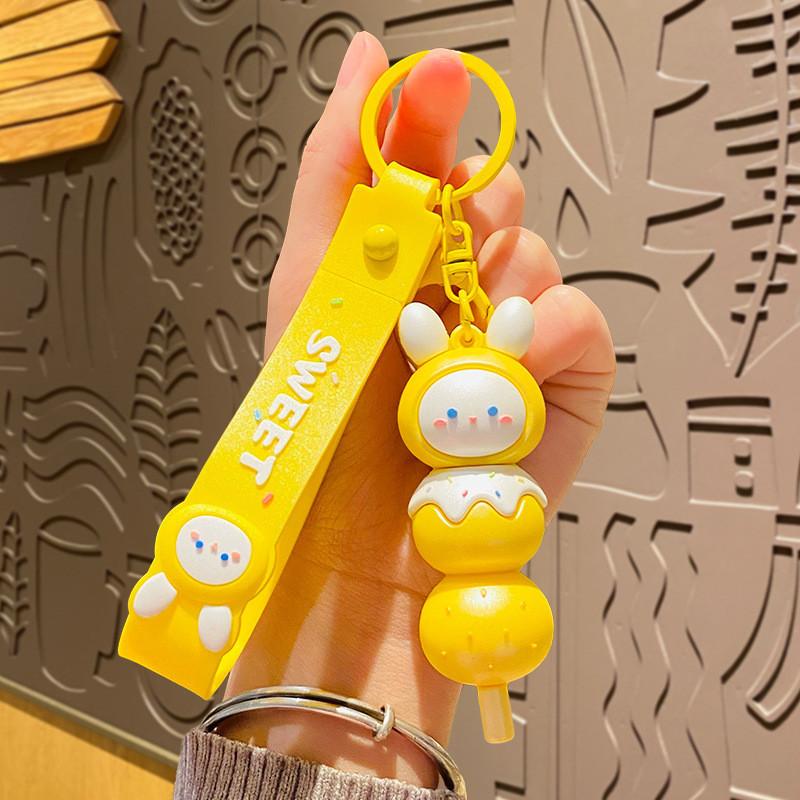 

Bunny Cartoon Creative Keychain Silicone Pendant Perfect For All Occasions Yellow In жовтий