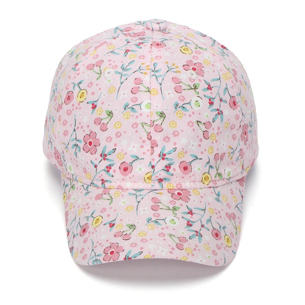 Children's Small Flower Baseball Cap, Girl's Curved Brimmed Baseball Cap, Boy's Breathable Sun Protection Hat